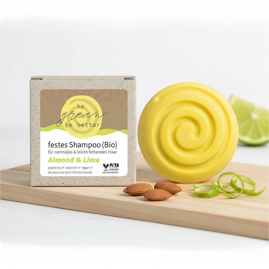 festes Shampoo Almond & Lime (Bio)