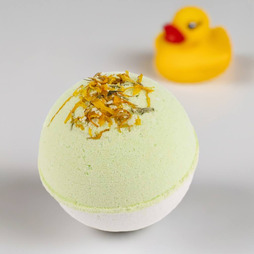 Badekugel vor Badeente