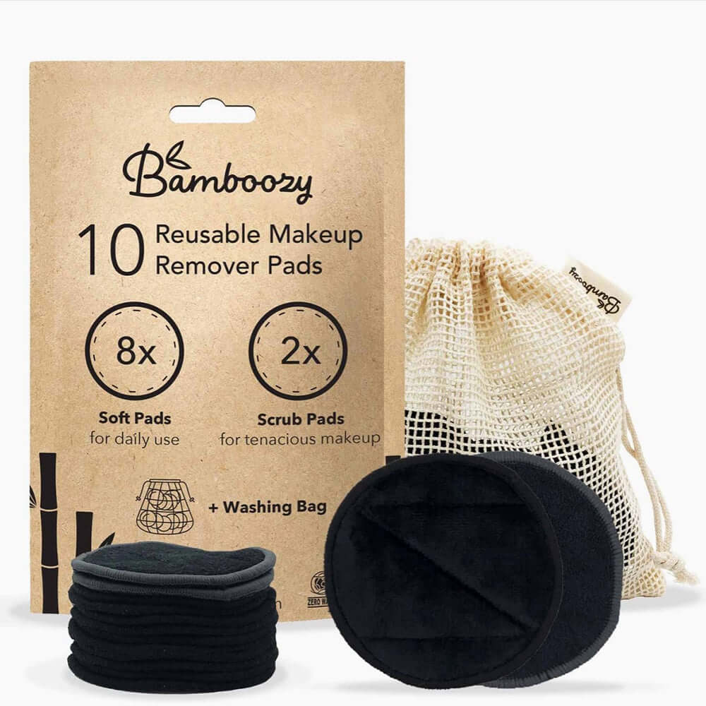 Make-Up Entfernungspads in schwarz in 10-er Papierverpackung
