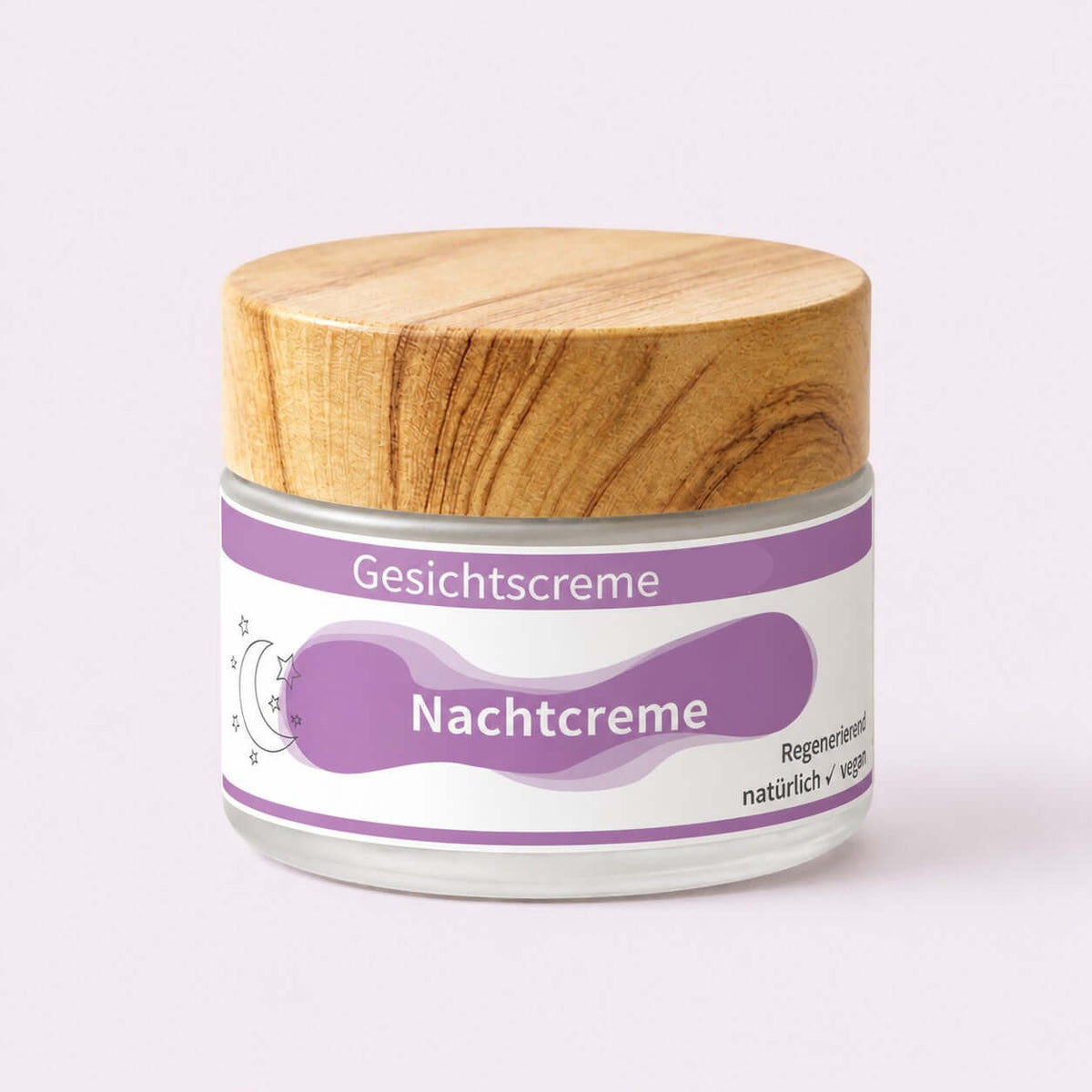 Handgemachte Nachtcreme für reife Haut mit Sheabutter und Nachtkerzenöl im Glastiegel