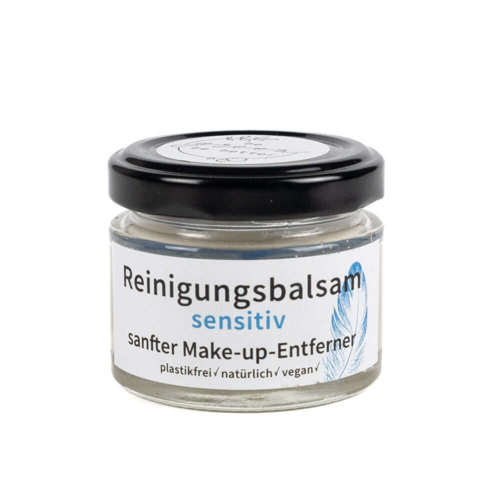 Naturkosmetik Reinigungsbalsam Make-up-Entferner in Glastiegel mit Blechdeckel
