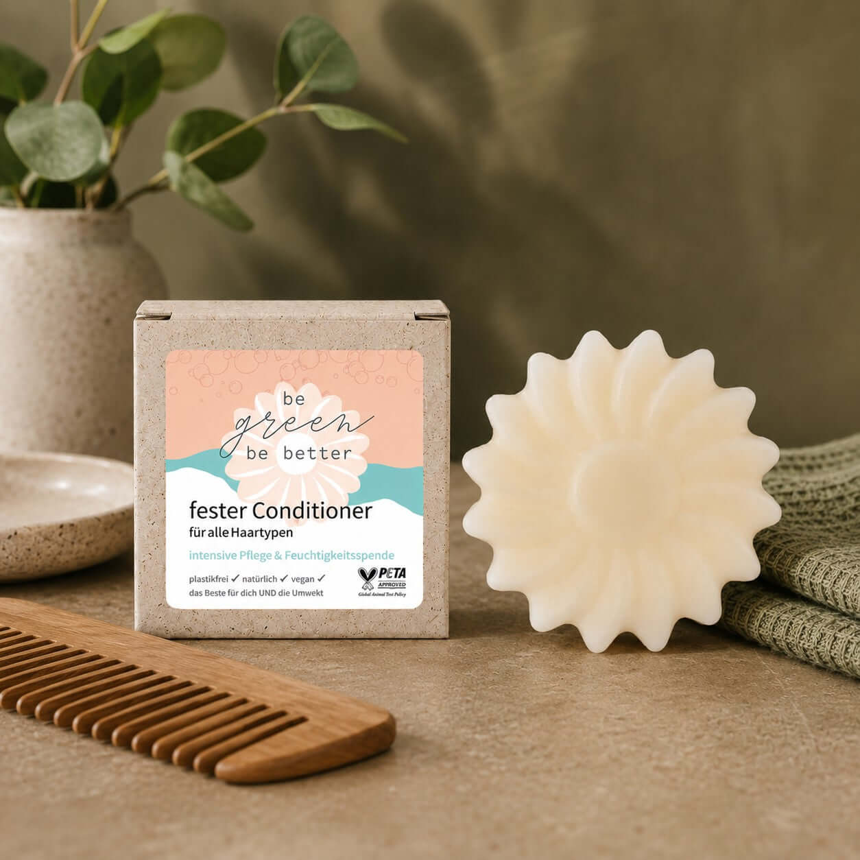 Fester Conditioner für Curly Hair und plastikfreie Haarpflege