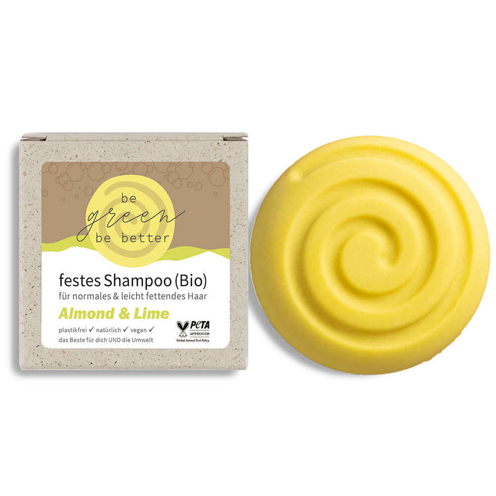 festes Shampoo Almond & Lime (Bio)