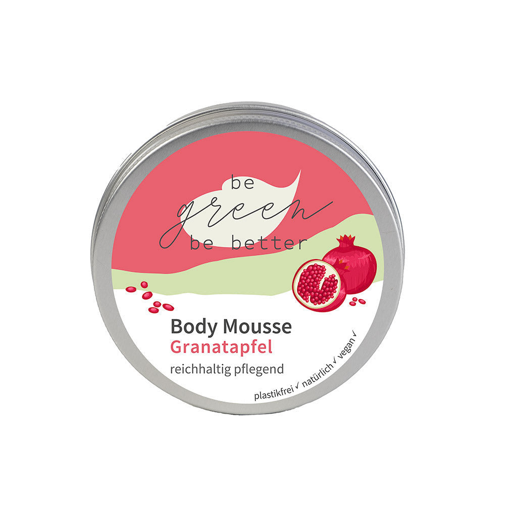 Bio Body Mousse mit Granatapfel Duft in Blechdose