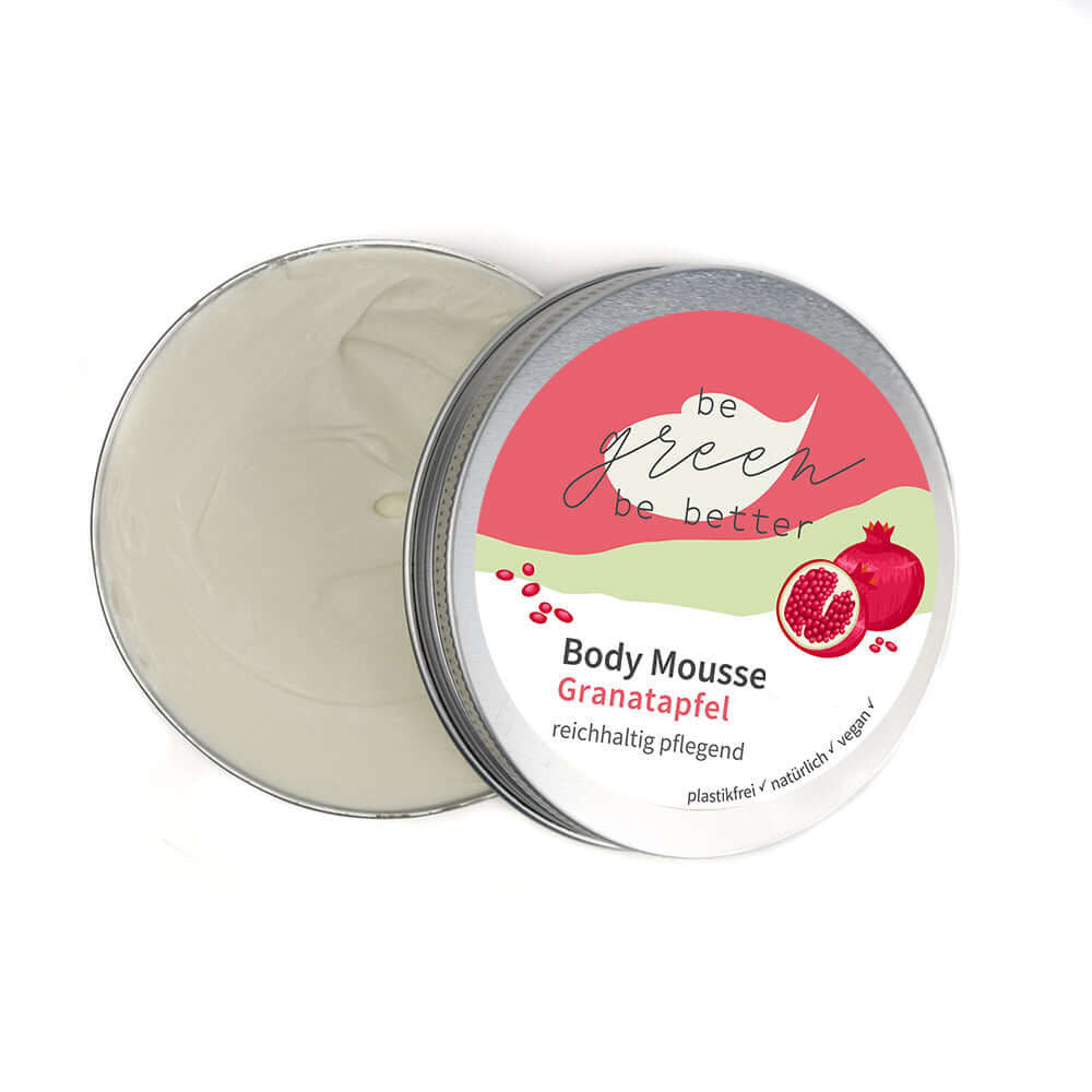 Bio Body Mousse mit Granatapfel Duft in Blechdose