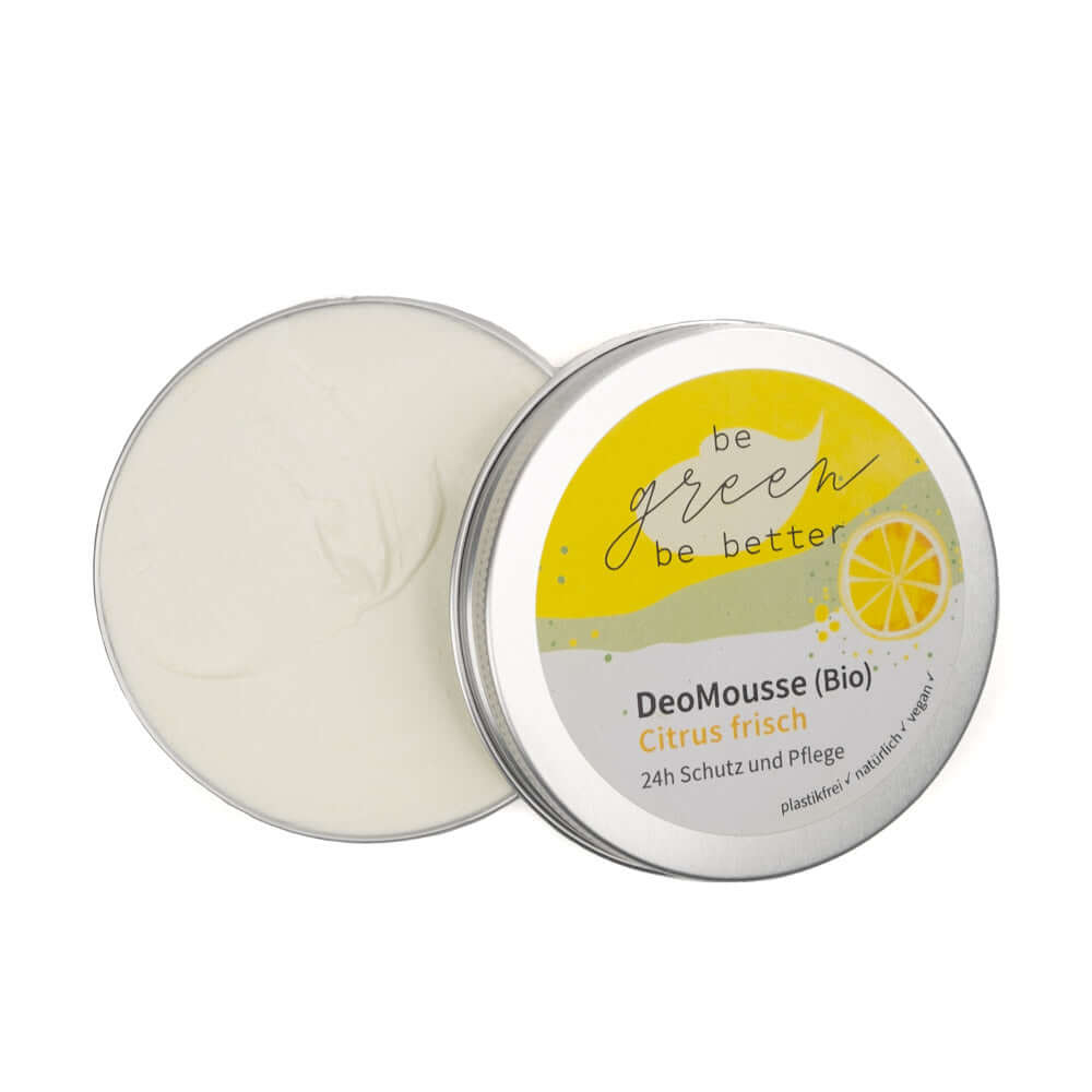 Naturkosmetik DeoMousse "Citrus frisch" (Bio) in Blechdose