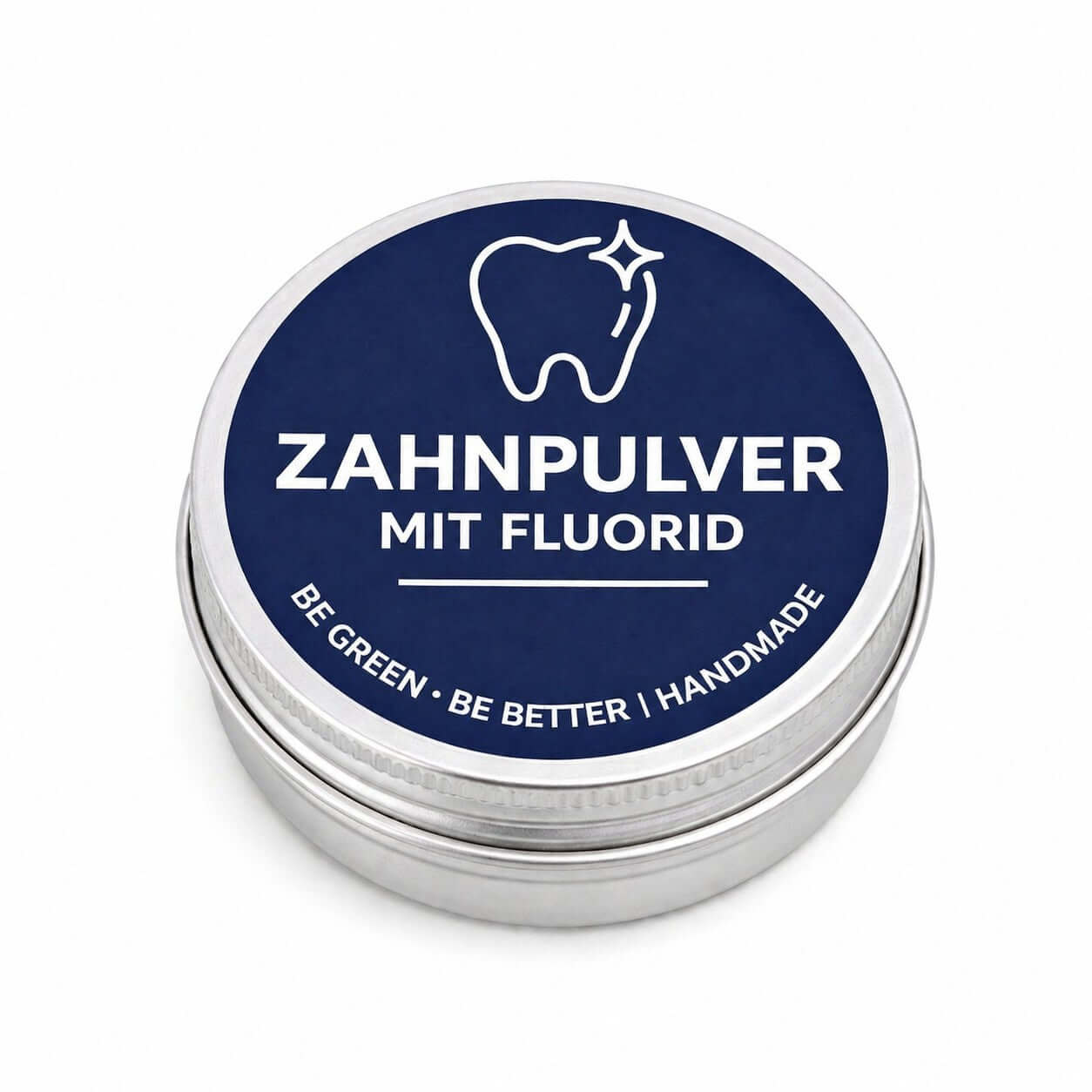 Zahnpulver Outdoor in aluminiumdose mit Deko