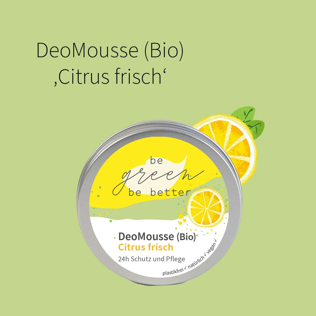 Naturkosmetik DeoMousse "Citrus frisch" (Bio) in Blechdose