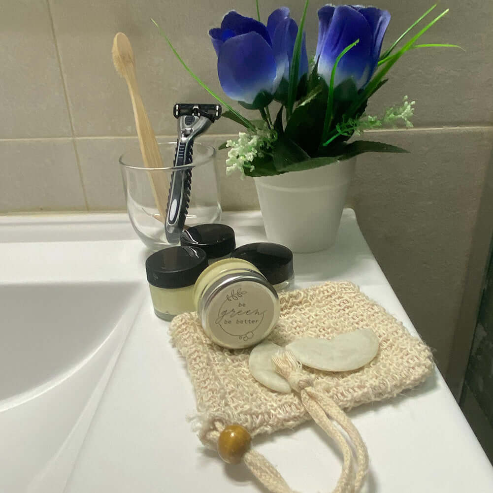 Sisal Seifensäckchen (Bio) für den Transport von festem Shampoo und Dusche